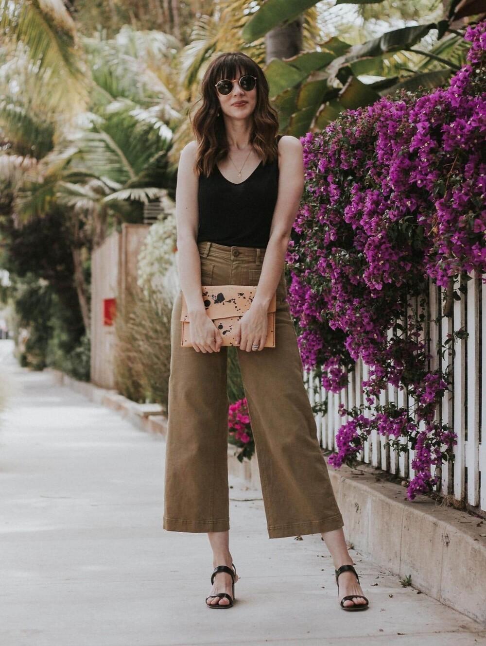 Everlane The Lightweight Wide Leg Chino Crop Tan Brown Size 0